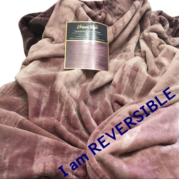 Purple throw blanket, Oversized Luxury 50x70in - Picture 6 of 6